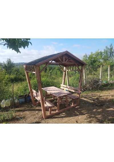 Kamelya Ahşap Çardak Pergola Gölgelik P11 Maun