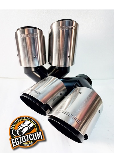90 Mm Dışı Tam Krom Sağ Çıkış Akrapovic Egzoz Ucu Eksoz 1 Adet - Uyumlu-