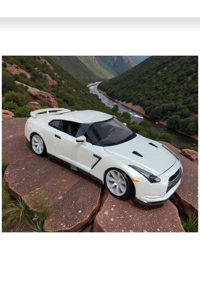 Burago 1:18 2009 Nissan Gt-r R35 Özel Renk Sedefli Beyaz Model Araba