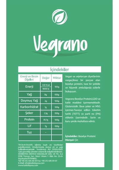 Vegrano Bezelye Proteini 5 x 100 G