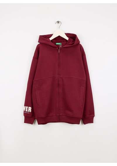 United Colors Of Benetton Bordo Erkek Çocuk Baskılı Sweatshirt 3j68c505g
