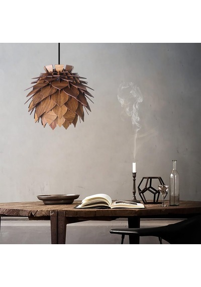 Lotus Ahşap Avize 4 Renk Modern Bohem Rustik Avize Tekli Sarkıt Lamba Butik Otantik Aydınlatma Cafe Salon Mutfak Yeme Çok Renkli