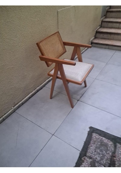 Sandalye V Ayak 90546 Ahşap Kayın Agacı Ceviz Lake Boyalı Açık Kahverengi