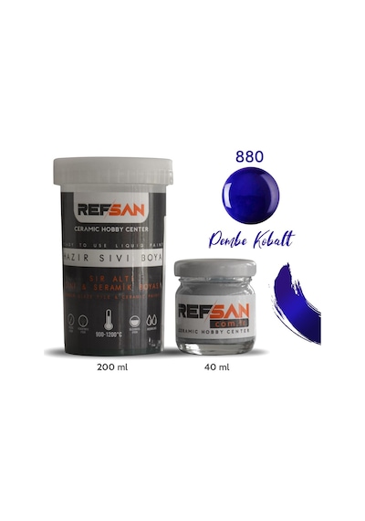 Hazır Çini ve Seramik Boyası 880 Pembe Kobalt 40 Ml