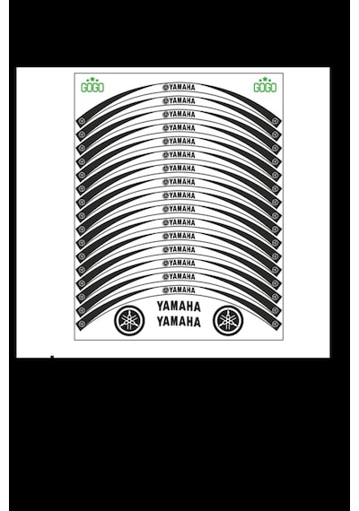 Yamaha Siyah Beyaz Yamaha Reflektörlü Jant Şeridi