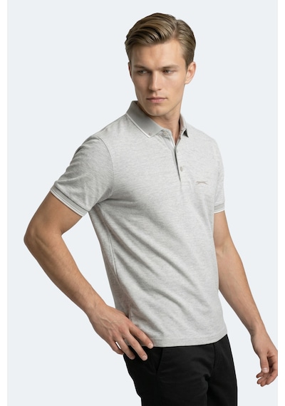 Slazenger Zeru Erkek Polo Yaka Gri Tişört