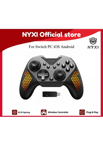 Nyxı Flexi Modüler Kablosuz Oyun Kolu Hall Effect Drift Yapmaz 1000hz Pc Switch İos Android Uyumlu Siyah Gamepad