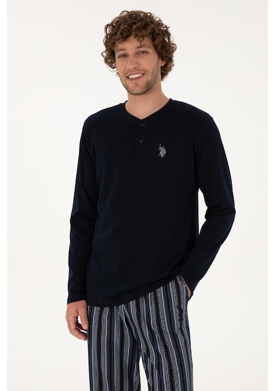 U.s. Polo Assn. Erkek Lacivert Pijama Takım 50318607-vr033 Lacivert