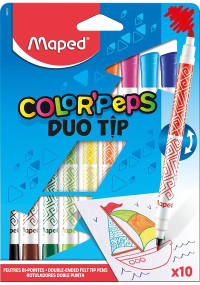 849010 Color Peps Duo 10 Renk Keçeli Kalem