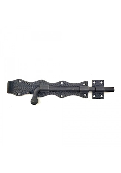 Antika Tarz Dekoratif Pirinç Dövme Kapı Sürgüsü - 20cm, Oksit Standart