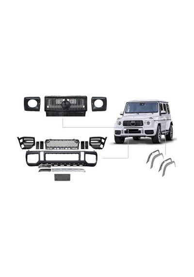 Mercedes G Serisi W464 için G63 Amg Dönüşüm Seti Body Kit 2018+