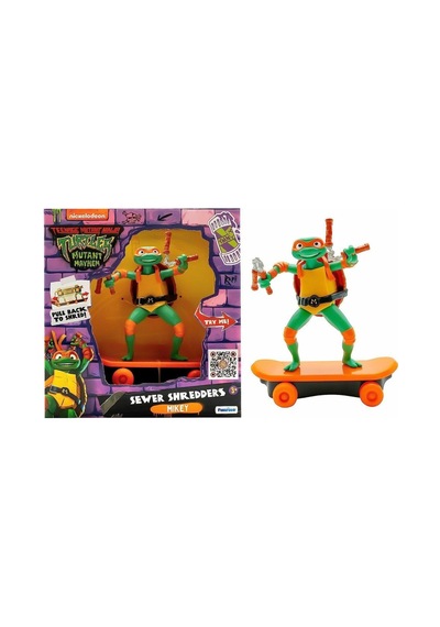 Tu814001 Tmnt Ninja Kaplumbağalar Çek Bırak Kaykay Figür - 71055