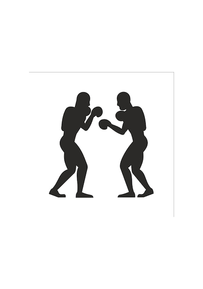Kickbokscu Folyo Sticker 50cm Uzunluk Siyah