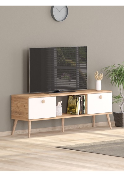 140 Cm Ela Atlantik -beyaz Tv Ünitesi