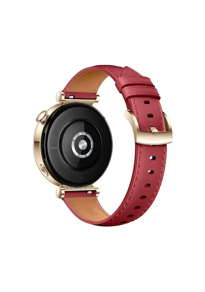 Huawei Watch Gt4 41mm İle Uyumlu Starlight Gold Metal Tokalı Deri Zarif Şık Kordon