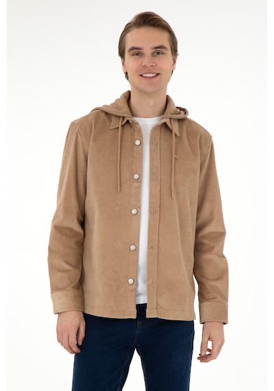 U.s. Polo Assn. Erkek Camel Gömlek Desenli 50292451-vr015 Camel
