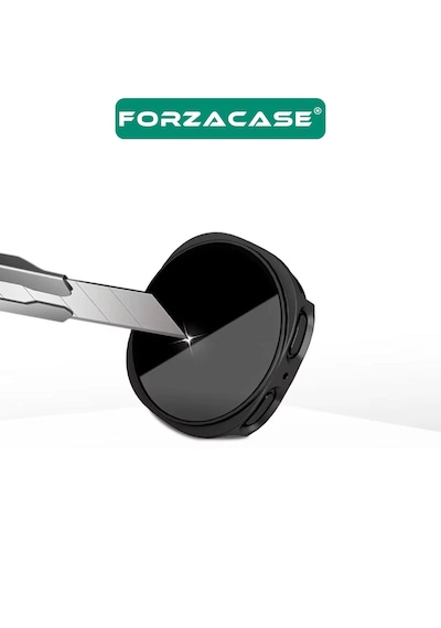 Forzacase Samsung Uyumlu Galaxy Watch 8 Classic 46mm İçin Ekran Korumalı Sert Rubber Kılıf Fc015