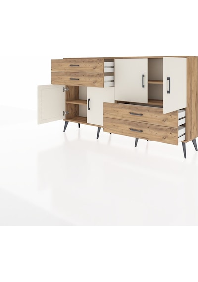Arges Konsol 3 Raflı 4 Çekmeceli 4 Kapaklı 176x30x99 Çam-aytaşı/ç Çam-aytaşı/çam Arges Konsol 3 Raflı 4 Çekmeceli 4 Kapaklı 176x30x99 Çam-aytaşı/ç Çam-aytaşı/çam