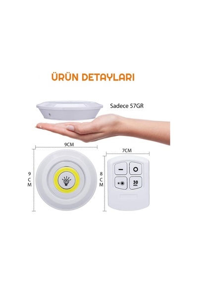 UpWay Kumandalı Dolap Tezgah Üstü Parlaklık Ayarlanabilir COB LED UpWay Kumandalı Dolap Tezgah Üstü Parlaklık Ayarlanabilir COB LED