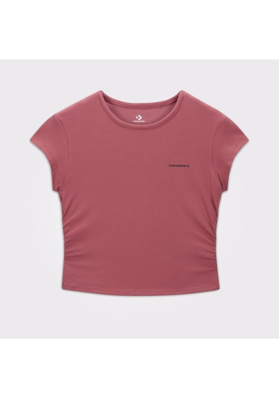 Converse Wordmark Kadın Siyah T-shirt Bordo