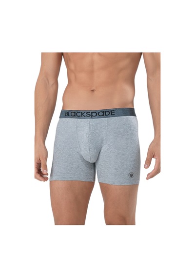 Blackspade Erkek Boxer 3'lü Paket Modern Basics 9473 Gri Melanj