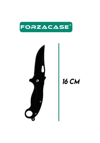 Forzacase Paslanmaz Çelik Ultra Keskin Outdoor Avcılık Kamp Çakısı Fc342 Siyah