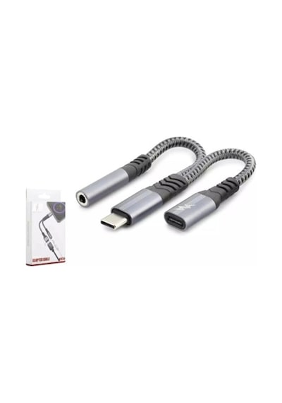 Hadron Gj-018 Type-c To 3.5mm + Type-c F Kablo Car Şarj 100w Siyah