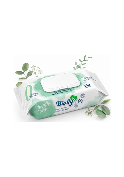 Biolly Gentle Care Hassas Islak Mendil 100 Yaprak - Koli 12 Adet 12'li Set