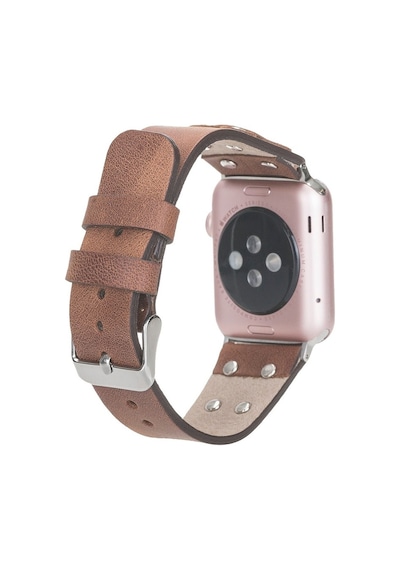 Apple Watch Uyumlu Deri Kordon Cross 42-44-45mm St Tn02