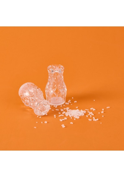 Aroww Kristal 2'li Tuzluk - Şeffaf - 13 Cm Renkli