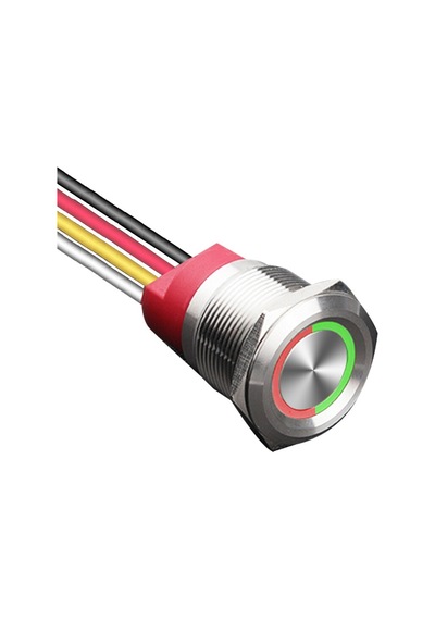 Wd22t-p1-e 22mm Dokunmatik Touch Metal Buton - Çift Renk