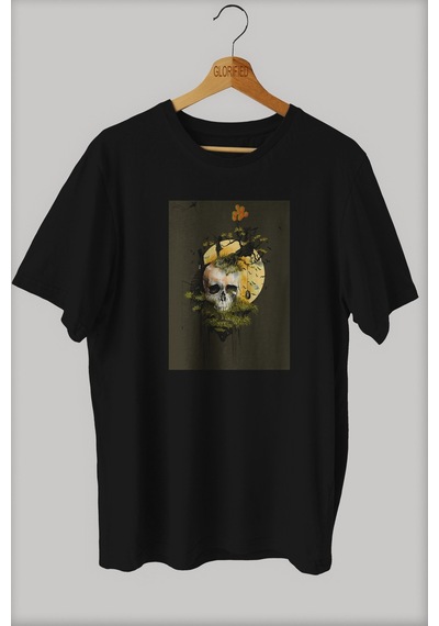 Noıssey -wed Ölümün Sessizliği Tasarım Baskılı Oversize T-shirt Tişört Sokak Tarzı Siyah