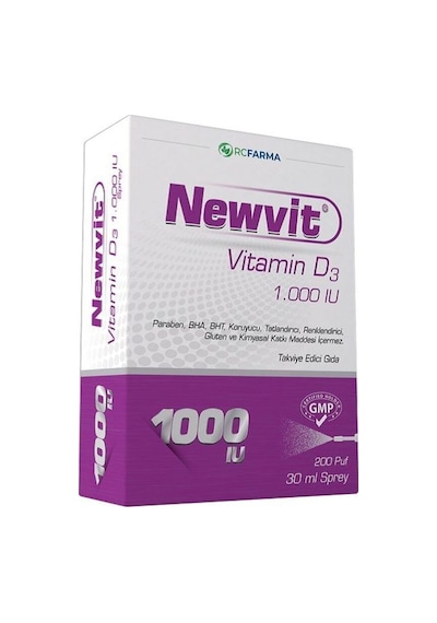 Newvit Vitamin D3 Damla 1.000 IU Sprey 30 ML