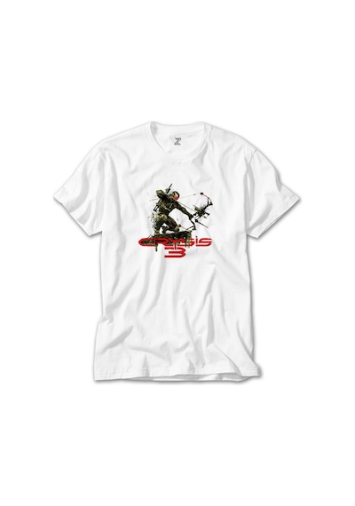 Crysis Level Three Warrior Beyaz Tişört Beyaz