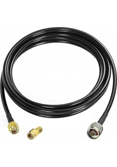 Rg58 Cu 50 Ohm Koaksiyel Kablo Uhf Erkek - Sma Erkek Konnektörler Tak Kullan 2 Metre