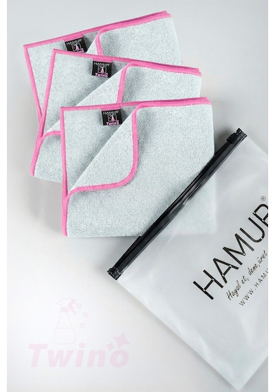 Twino 3'lü Mikrofiber Temizlik Bezi 40x40 Çok Amaçlı Mobilya Halı Koltuk Ovma Silme Toz Alma Bezi