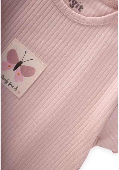Cigit Fitilli Şortlu Takım 1-7 Yaş Pudra Pembe Pudra Pembe