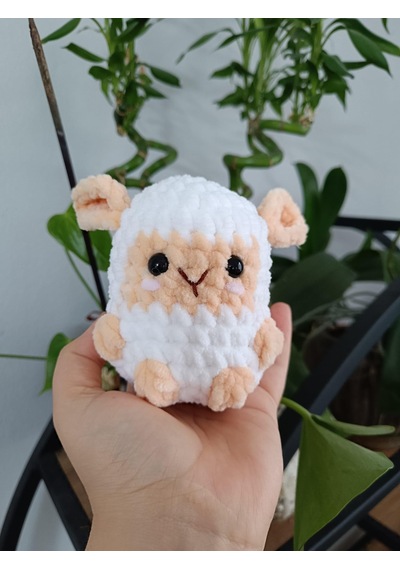 Amigurumi Kuzucuk Örgü Öğrenme Kiti, Başlangıç Seviyesi Açık gri