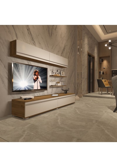 Decoraktiv Eko 5 Mdf Std Tv Ünitesi Tv Sehpası Pera - Beyaz