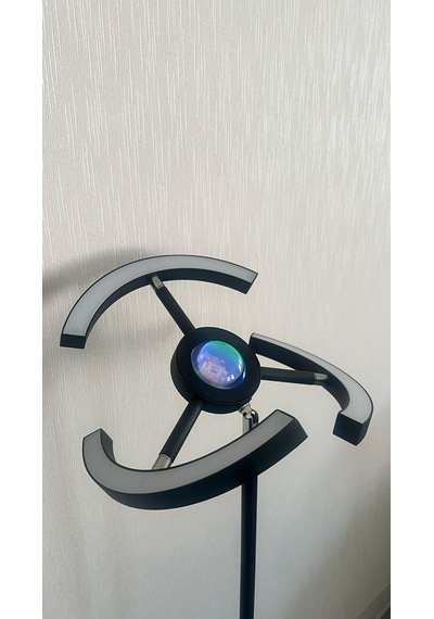 Yüceeller Rgb Modern Led Lambader Dim Edilebilir Siyah