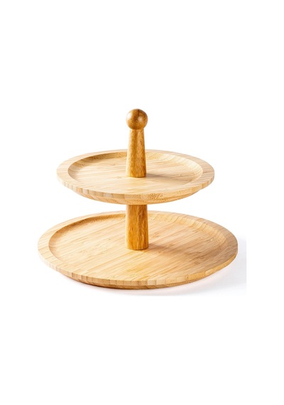 Tantitoni Bambu İki Katlı Kurabiyelik 26x20cm Ahşap