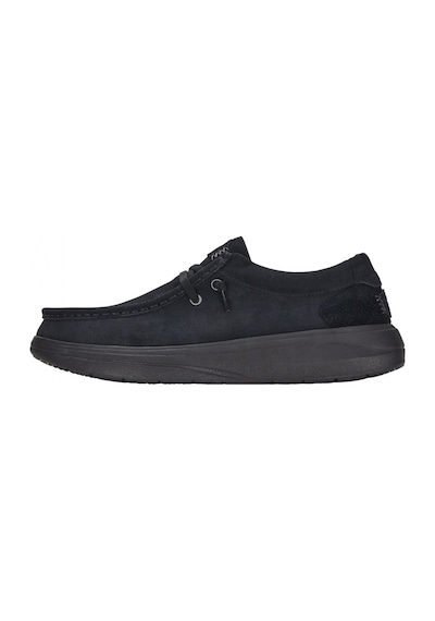 Oxford Klasik Erkek Hd.41975-001 Hey Dude Wally Comf Suede Black Null Siyah