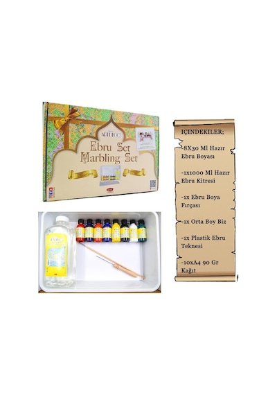 Artdeco Ebru Başlangıç Seti 8 Renk 30 Ml Damlalıksız