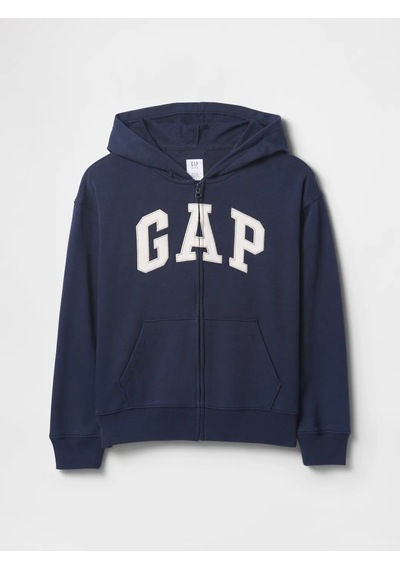 Gap Lacivert Erkek Çocuk Logo Relaxed Fermuarlı Sweatshirt