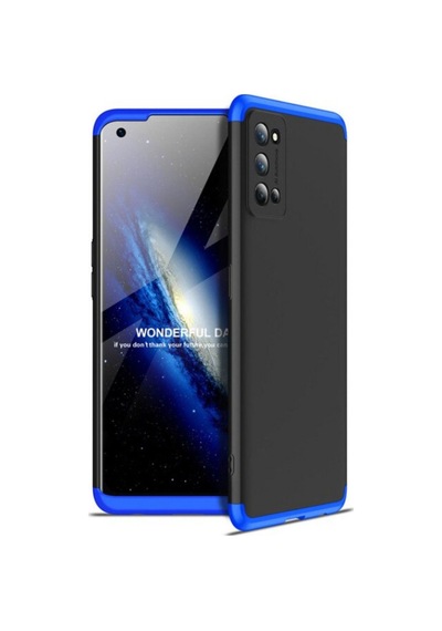 Realme 7 Pro Kılıf Zore Ays Kapak Siyah-Mavi