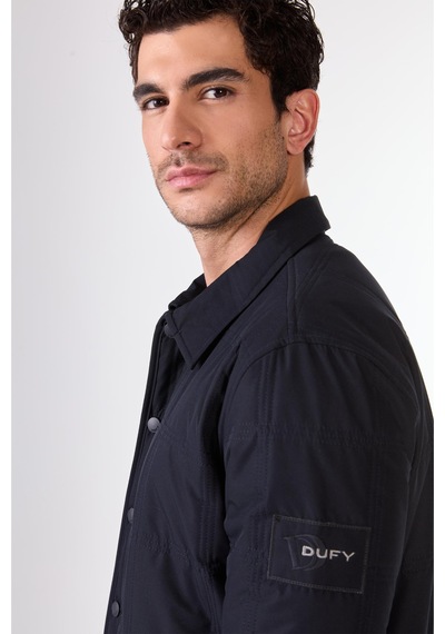 Dufy Lacivert Kapitone Erkek Mont - Slim Fit Lacivert