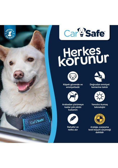Company Of Animals Carsafe Köpek Harness Araba Seyahat Göğüs Tasması, Small Siyah Genel