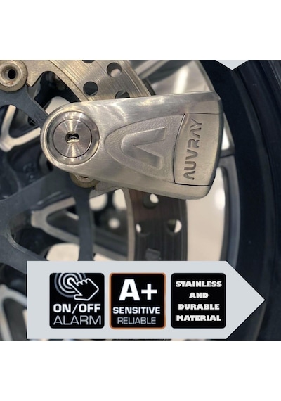 Auvray B-lock 10 Mm 120db Sra Sertifikalı Çelik Alarmlı Disk Kilidi