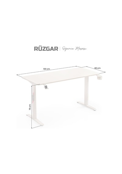 Rüzgar Oyuncu Masası Beyaz 100x60