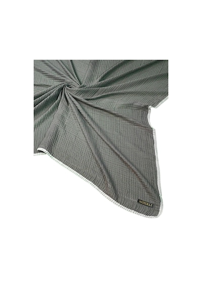 Mim Eşarp Mısırlı Eşarpları Biyeli Müslin Düz Renk Eşarp 100x100cm Koyu Gri